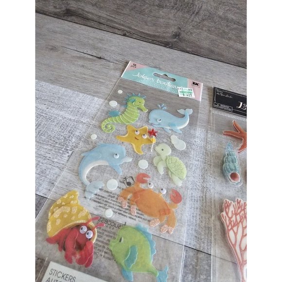 Sticker Lot Ocean Fish Sharks Dolphins Beach Scrapbooking 3D Stickers RARE #43 - Picture 7 of 10